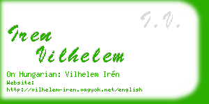 iren vilhelem business card